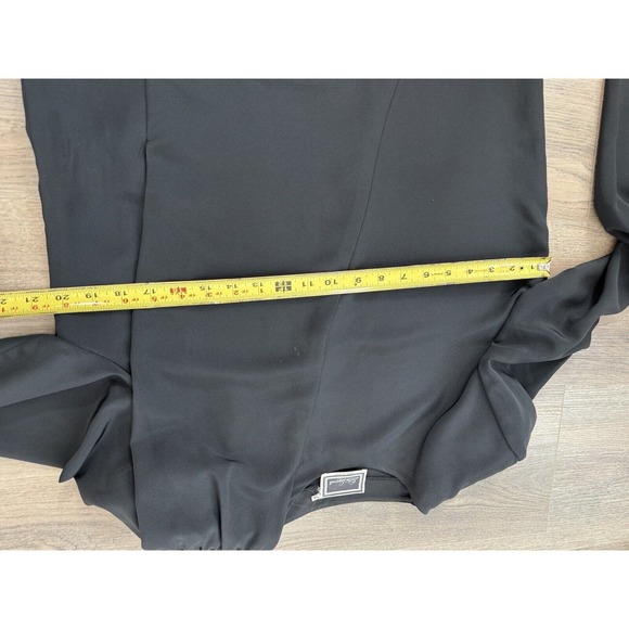 Luisa Spagnoli black Dress IT 44 Shoulder Pads Jewel Gatsby VTG - Picture 6 of 12